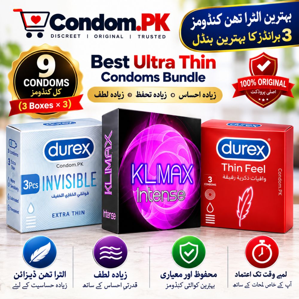 Best Ultra Thin Condoms Bundle – Durex Invisible, Feel Thin & Klimax Intense