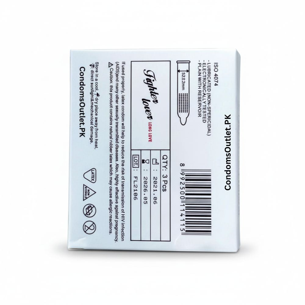 Fighter Lover Power Play Condoms for Confident Performance - 3 Pack