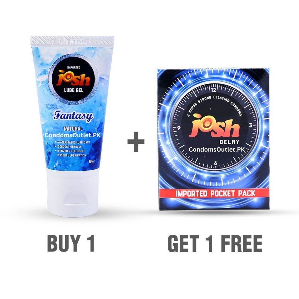 Buy Josh Delay Condom & Natural Lube Combo | Endurance & Comfort | CondomsOutlet.Pk