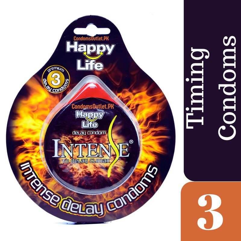 Buy Happy Life Intense Delay Condoms (3s) | Long Lasting | CondomsOutlet.Pk