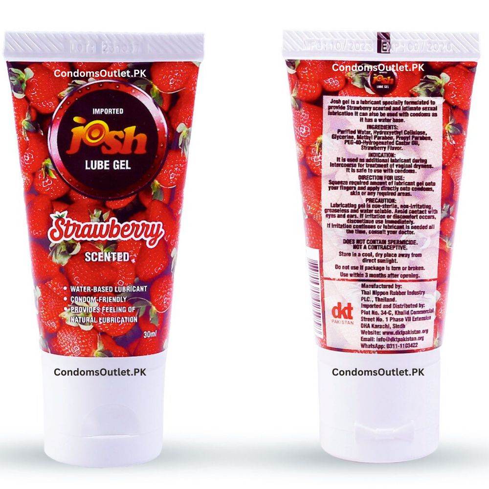 Buy Josh Strawberry Lube (30ml) Online | Flavored Fun | CondomsOutlet.Pk