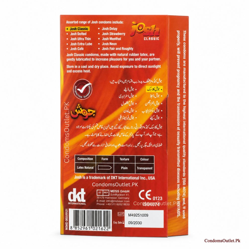 Josh Classic Condoms (4 Pack) Expiry Details