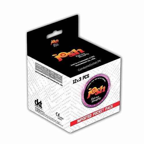 Buy Josh Fair & Roughly Condoms (36s) | Dotted & Colored | CondomsOutlet.Pk