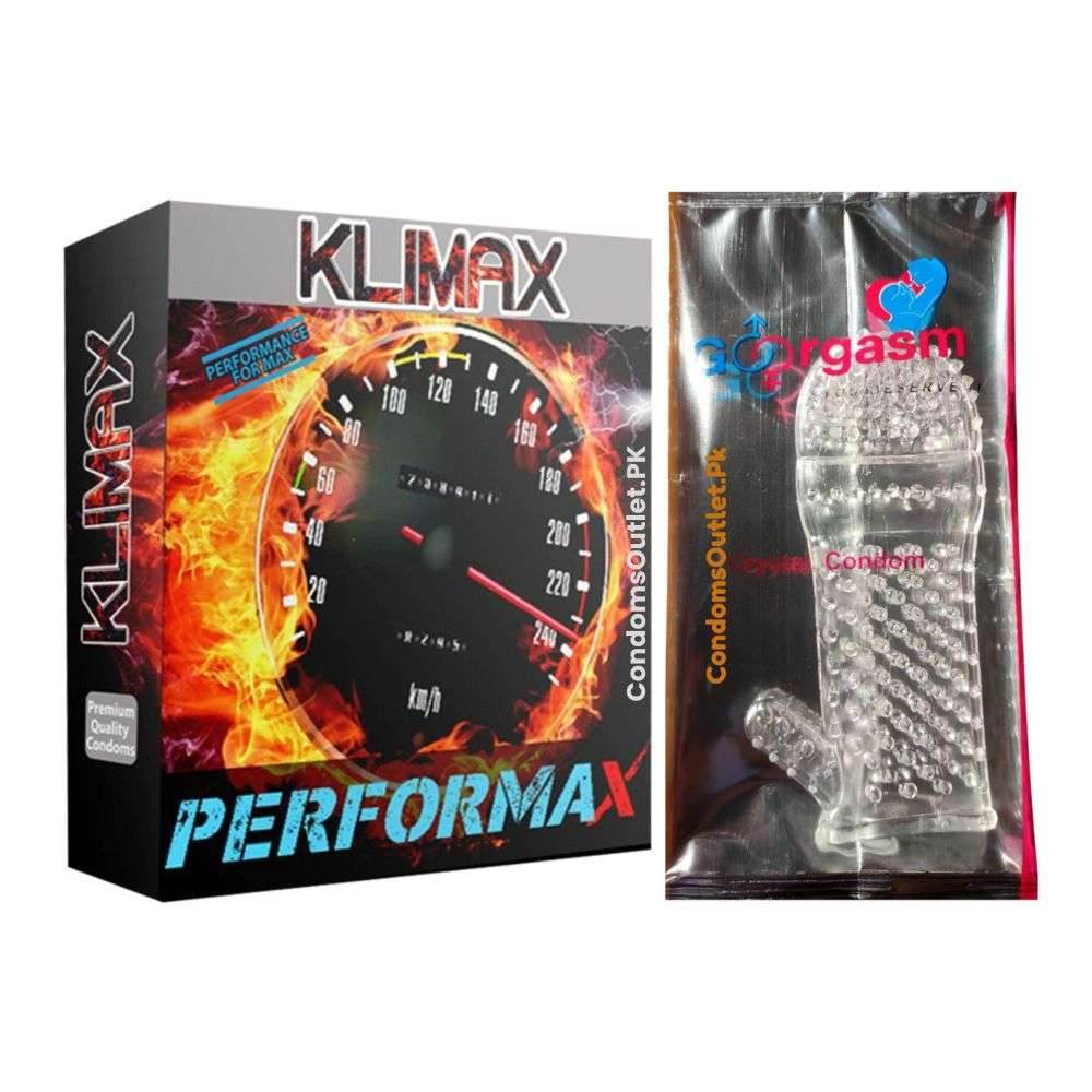 Klimax Performax & Crystal Condom Bundle At Wholesale Price - CondomsOutlet.Pk
