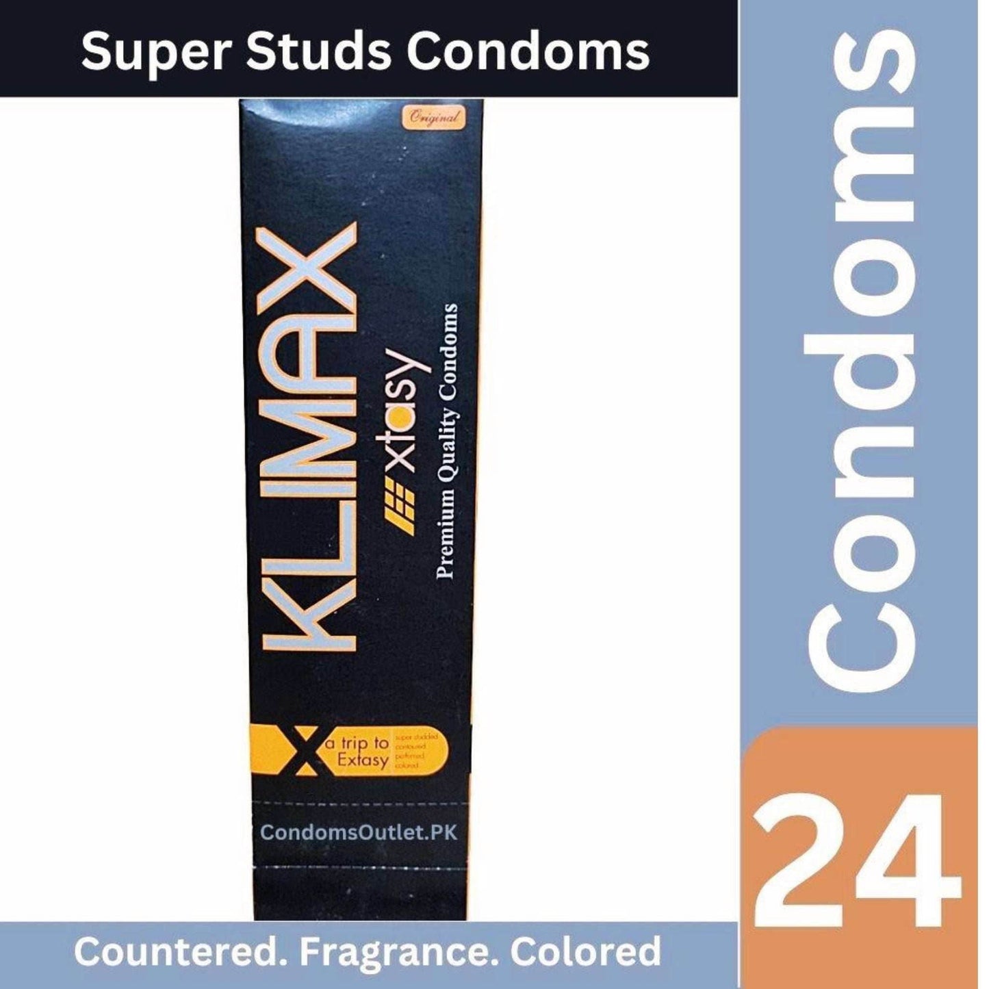Klimax Extasy 4-in-1 Condoms Dispenser - Studded & Contoured - Pack of 24