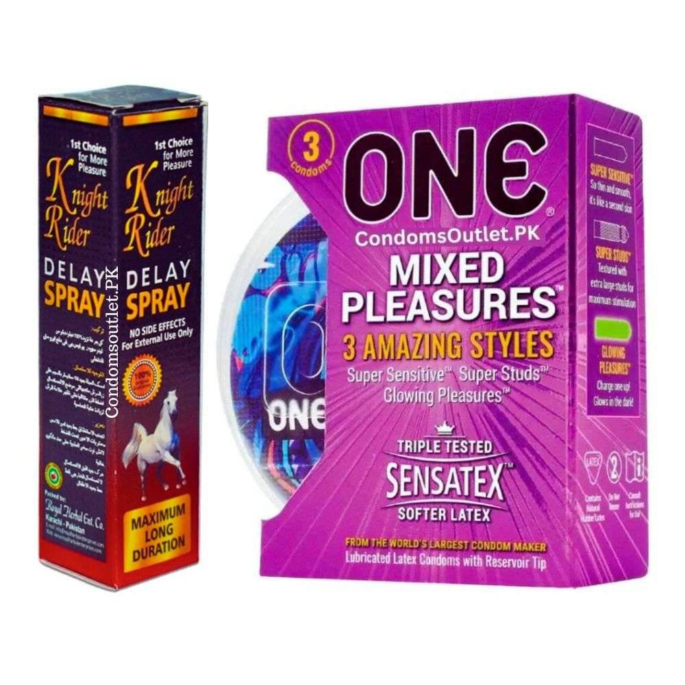 Buy Knight Rider Spray & One Condom Kit | Delay & Variety | CondomsOutlet.Pk