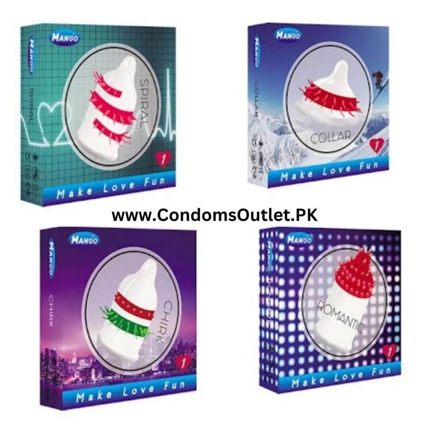 Buy Mango Spike Condoms Variety Pack | 4 Exciting Styles | CondomsOutlet.Pk