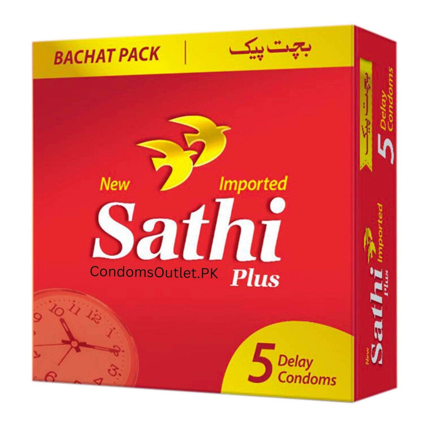 Buy Sathi Plus Delay Condoms (5s) | Extended Lovemaking | CondomsOutlet.Pk