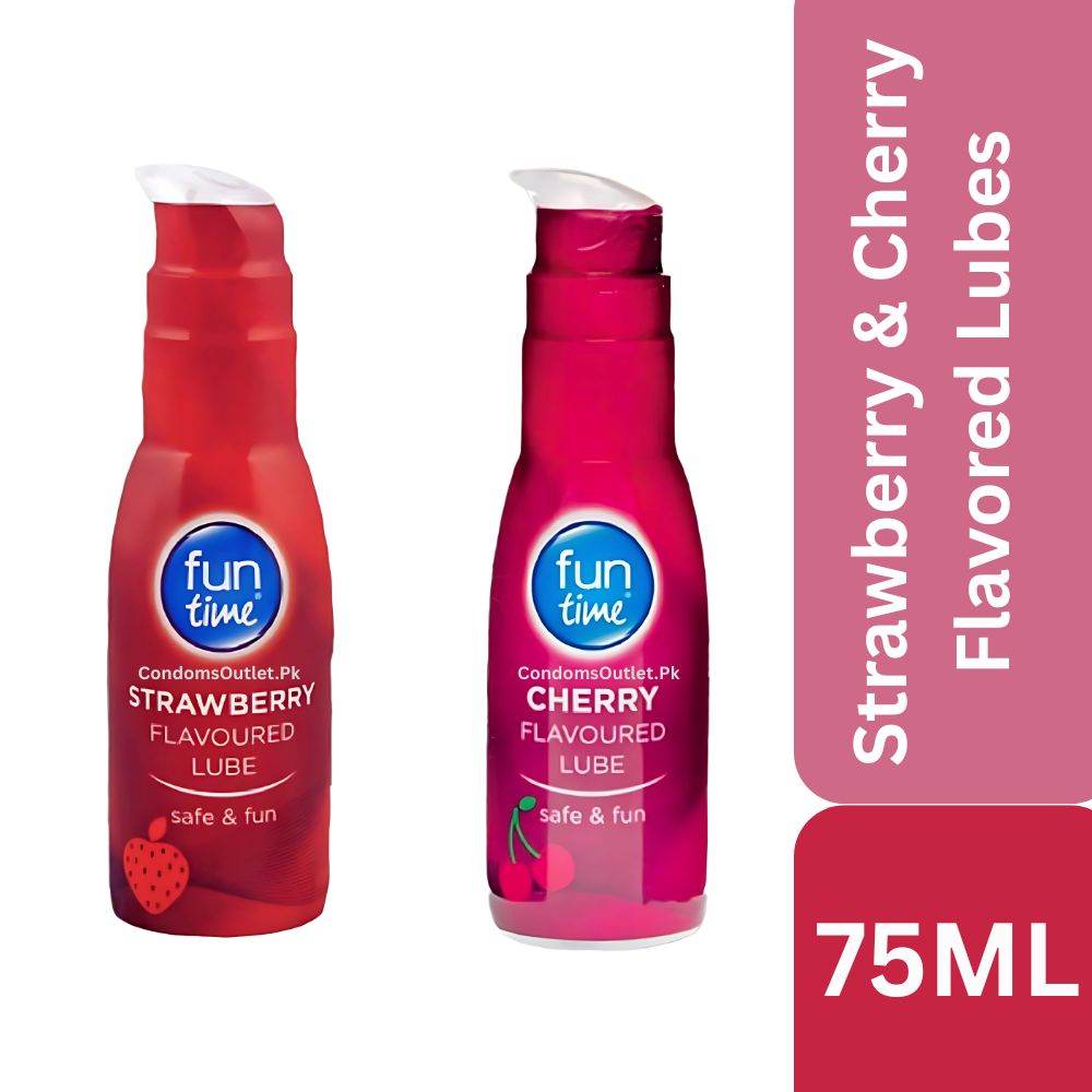 Buy Funtime Strawberry & Cherry Lube Pack | Flavored Variety | CondomsOutlet.Pk