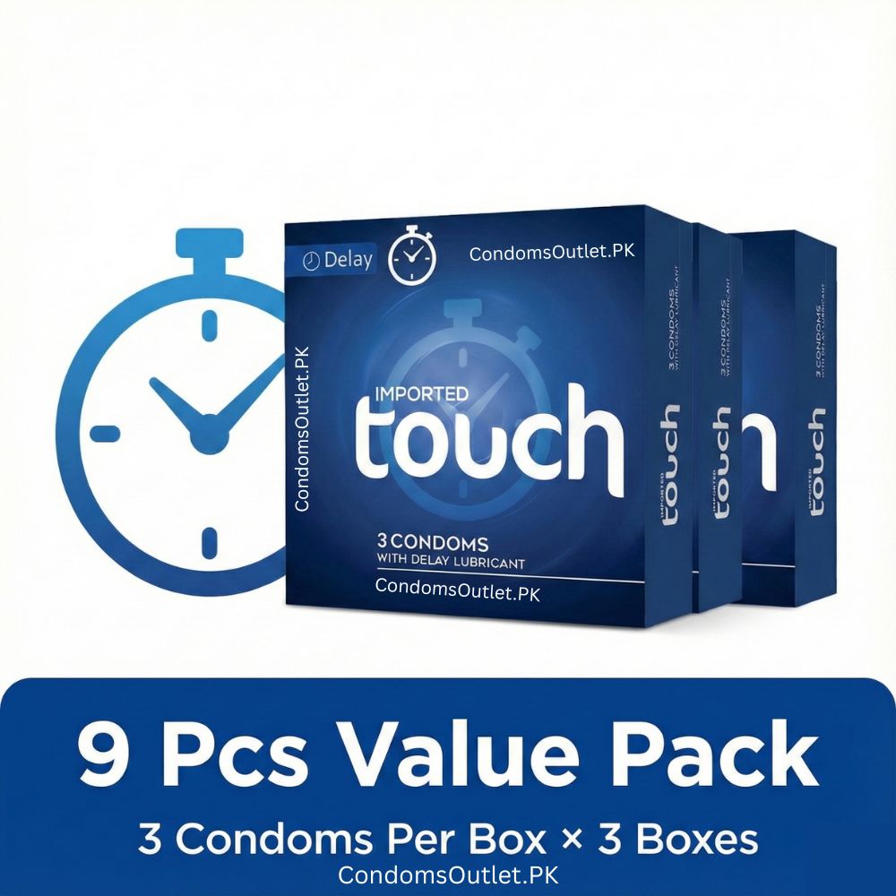Touch Delay Condoms (Pack of 9) – Timing Bundle – Climax Control | CondomsOutlet.pk