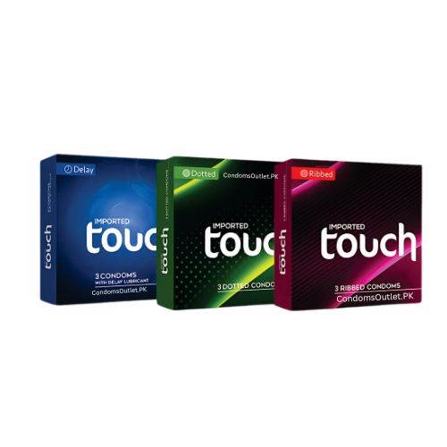 Buy Touch Condoms Variety Pack (11s) | Delay, Dotted, Ribbed | CondomsOutlet.Pk