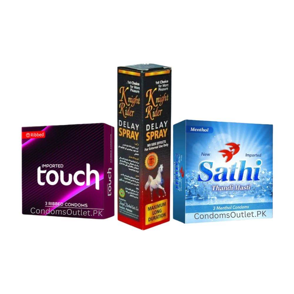 Buy Touch, Sathi & Knight Rider Bundle | Variety & Delay | CondomsOutlet.Pk
