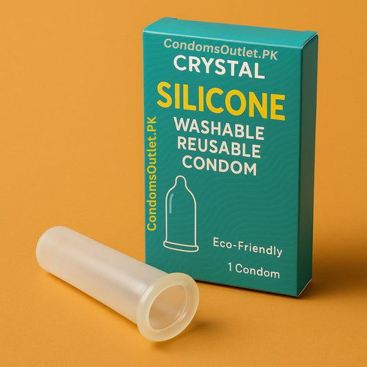 Crystal Silicone Washable Reusable Condom – Smart Choice for Sustainable Intimacy - CondomsOutlet.Pk