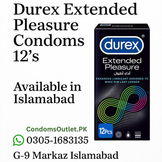 Durex Extended Pleasure Condoms 12s – Longer-Lasting Comfort in Islamabad - CondomsOutlet.Pk