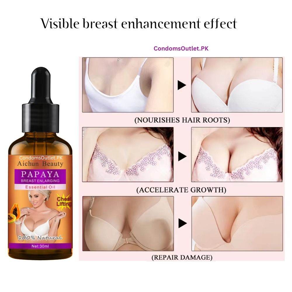 Aichun Beauty Papaya Breast Enlarging Oil 30ml - CondomsOutlet.Pk