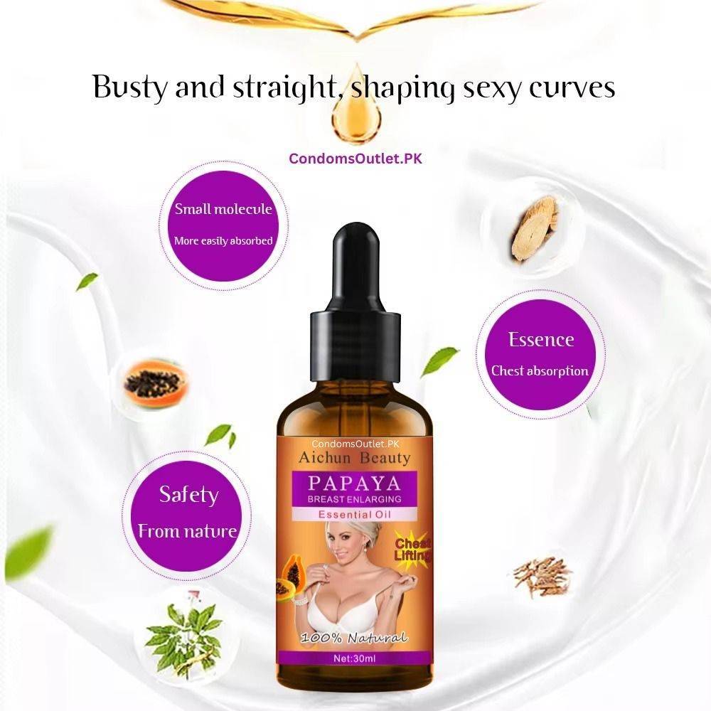Aichun Beauty Papaya Breast Enlarging Oil 30ml - CondomsOutlet.Pk