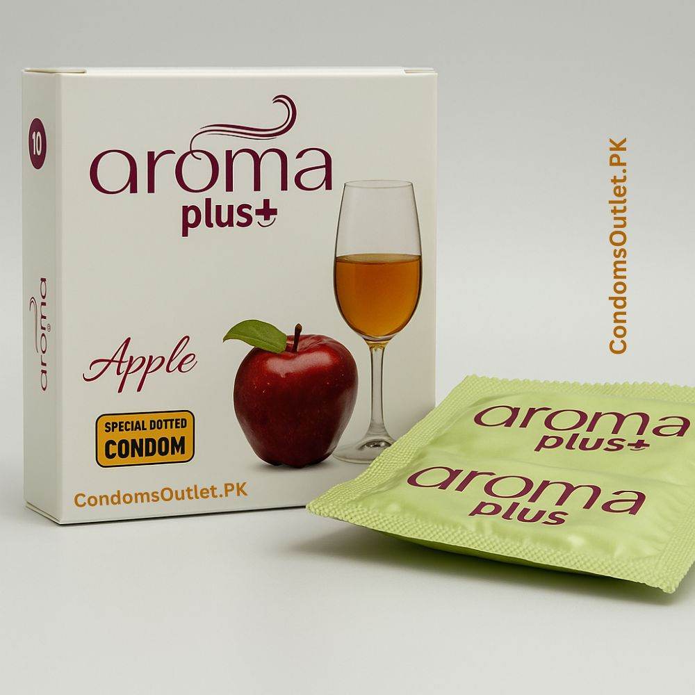 Buy Aroma Plus Apple Dotted Condoms (3s) | Refreshing Fun | CondomsOutlet.Pk
