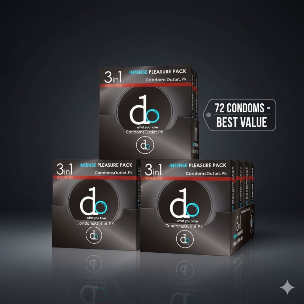 DO 3-in-1 Condoms for Intense Pleasure - 72 Condom Box