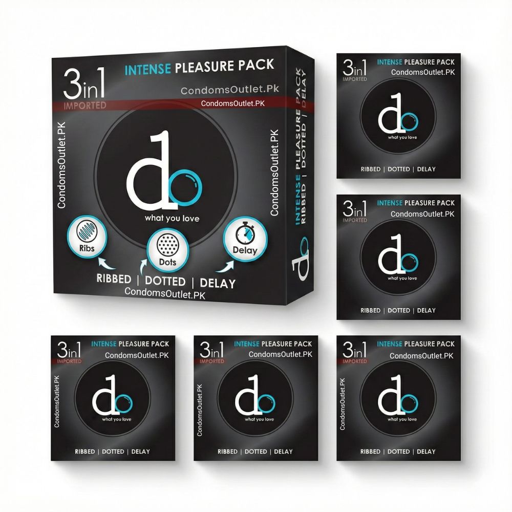 Do 3-in-1 Condoms (18 Pack) | Ribbed, Dotted & Delay | Monthly Bundle
