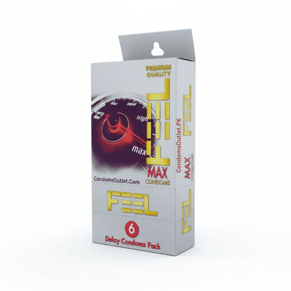 Feel Max Delay Condoms for Maximum Performance - 18 Pack Dispenser - CondomsOutlet.Pk