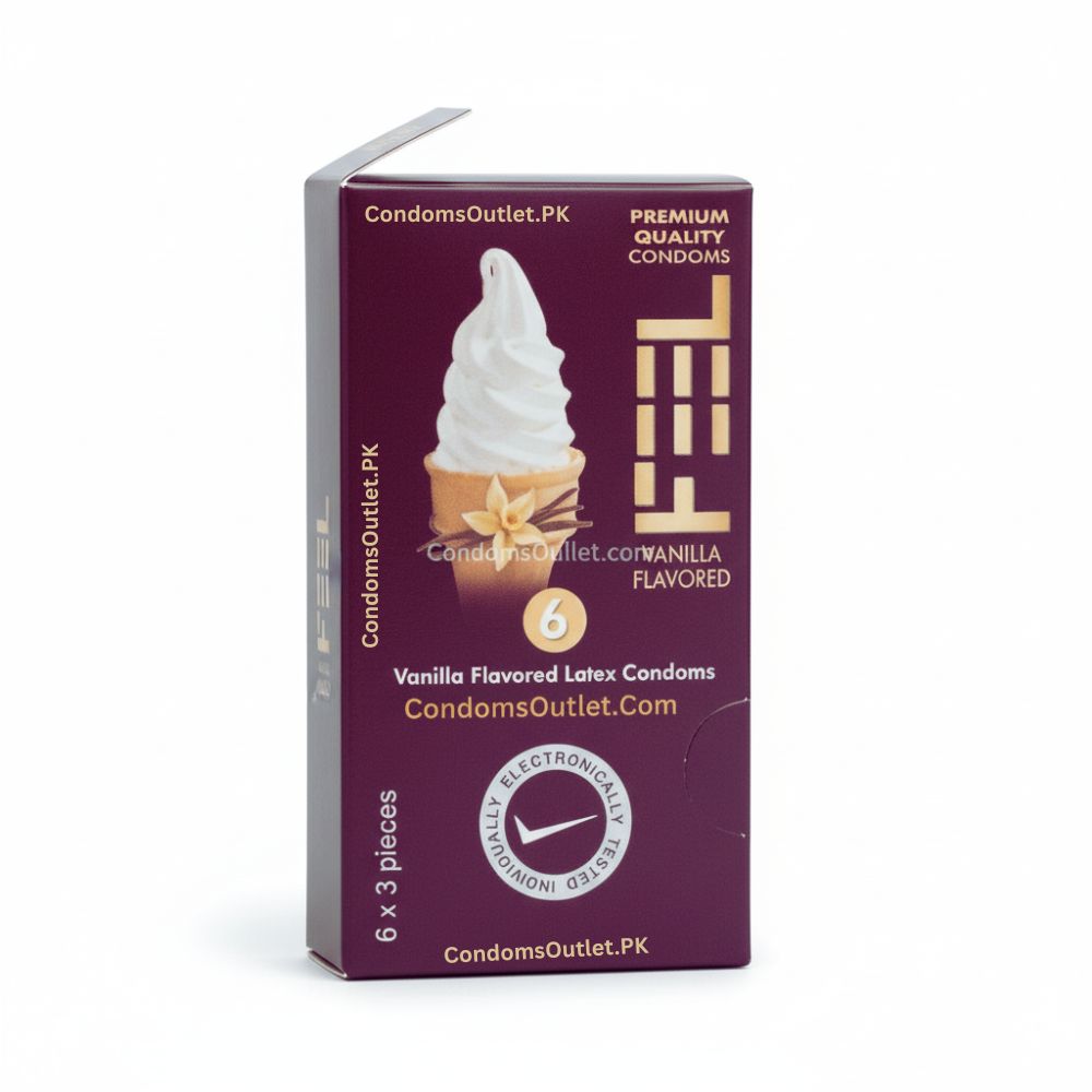 Feel Vanilla Flavored Condoms for a Sensual Experience - CondomsOutlet.Pk