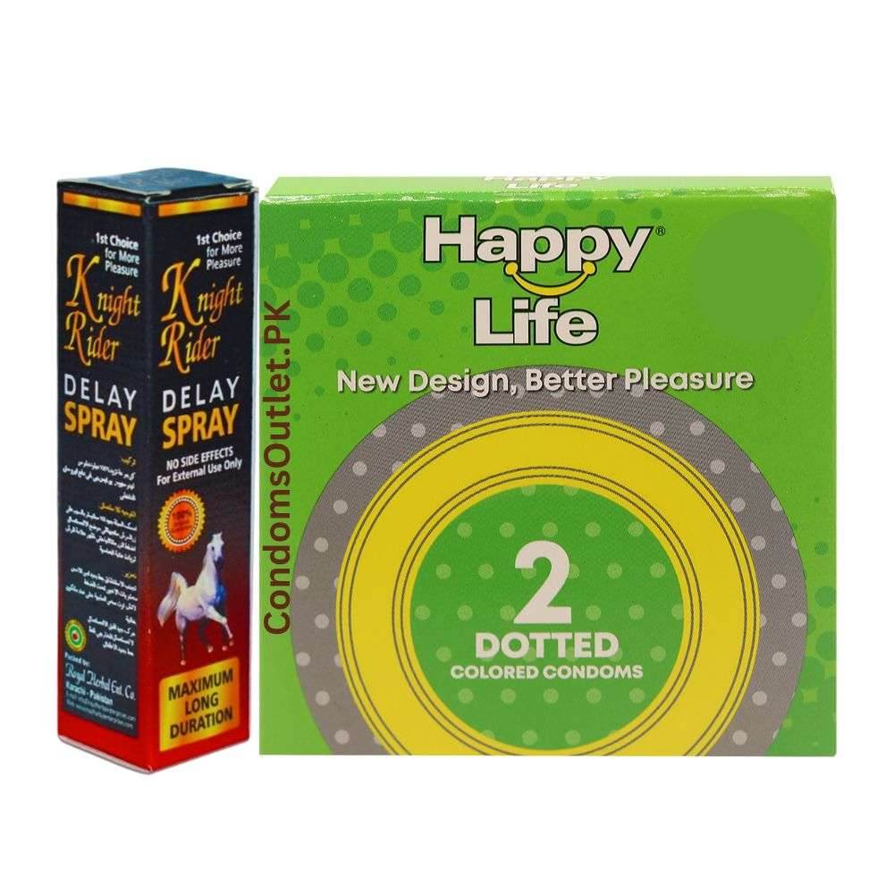 Buy Happy Life & Knight Rider Bundle | Dotted & Delay | CondomsOutlet.Pk