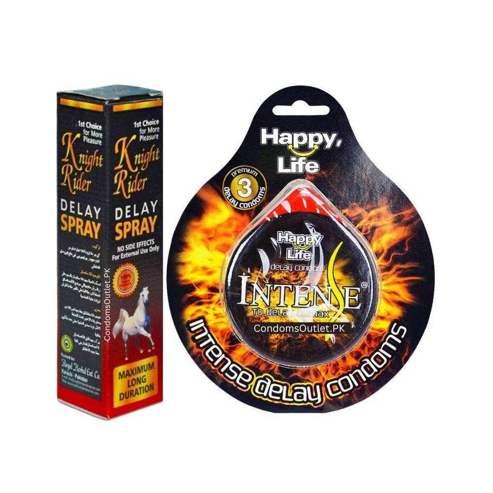 Buy Happy Life & Knight Rider Bundle | Textured & Delay | CondomsOutlet.Pk