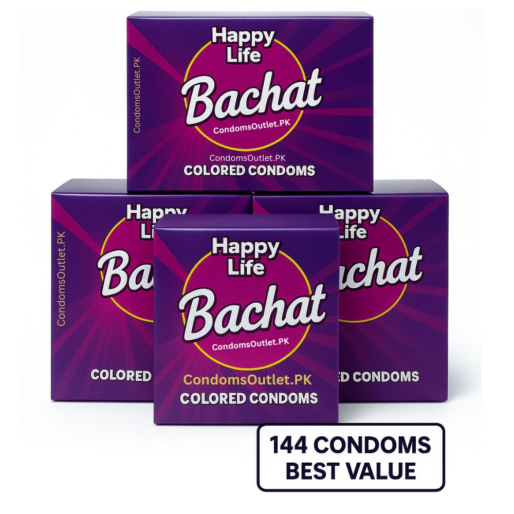 Happy Life Bachat Colored Condoms – 144 Pack (Best Value)