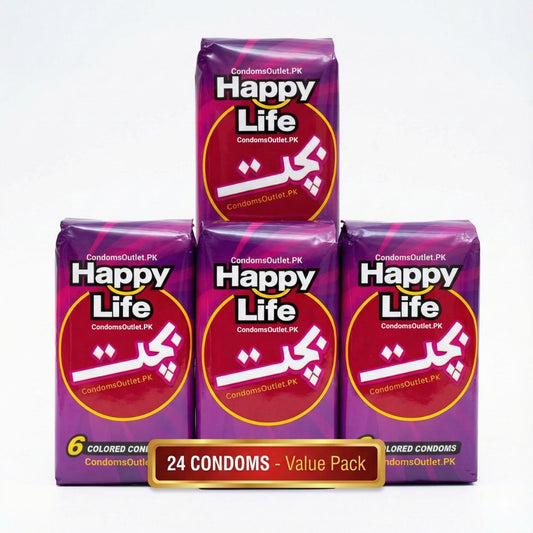 Happy Life Bachat Mega Bundle (24 Colored Condoms)