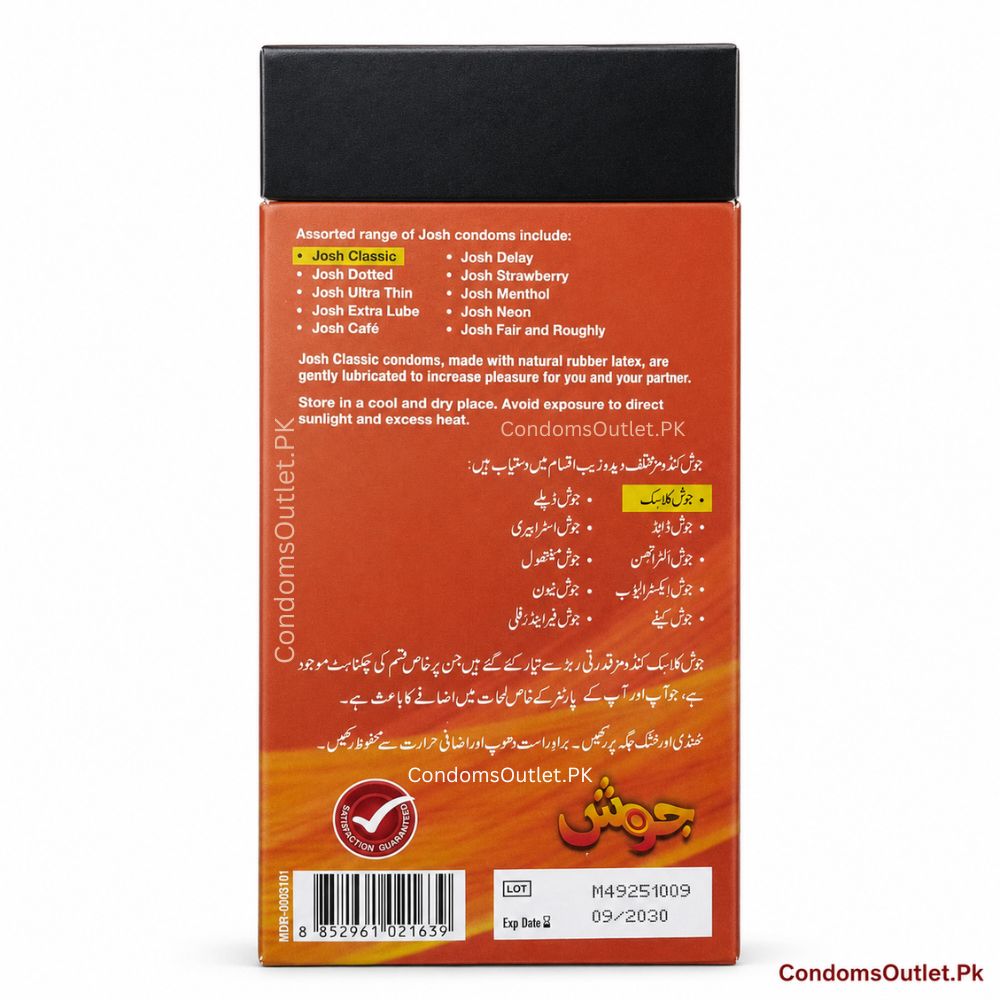 Josh Classic Condoms (28 Pack) Expiry Details