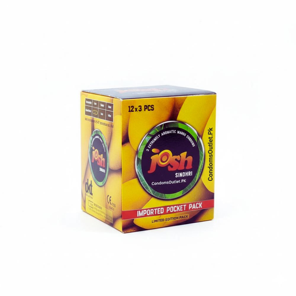 Buy Josh Mango (Sindhari Aam) Condoms (36s) | Flavored Fun | CondomsOutlet.Pk
