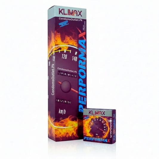 Dispenser box of Klimax Performax 3-in-1 Delay, Studded, and Contoured Condoms - Pack of 24

