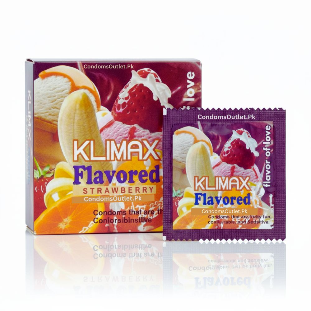 Box of Klimax Strawberry Flavored Condoms - Pack of 2

