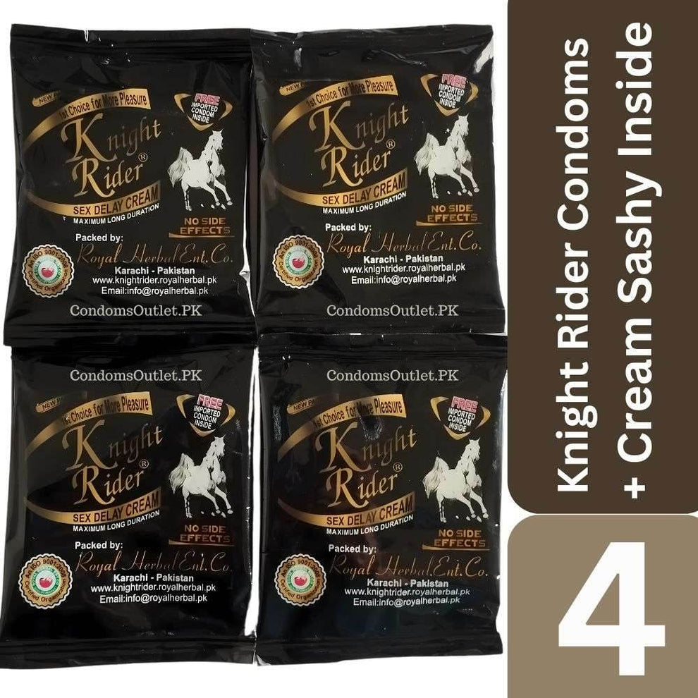 Buy Knight Rider Condom & Delay Cream 4 Pack – Best Timing Solution ...