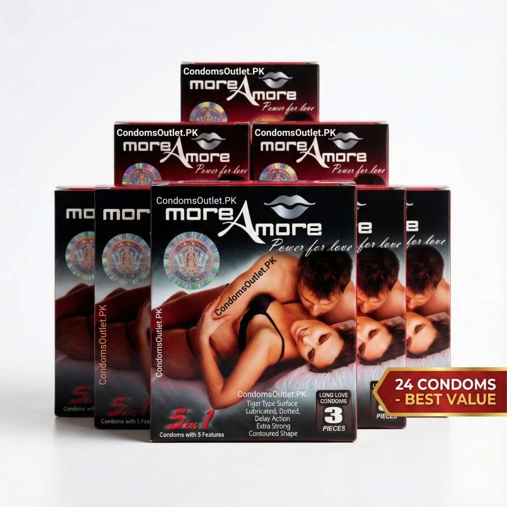 More Amore Condoms 24 Pack – Delay & Pleasure Support