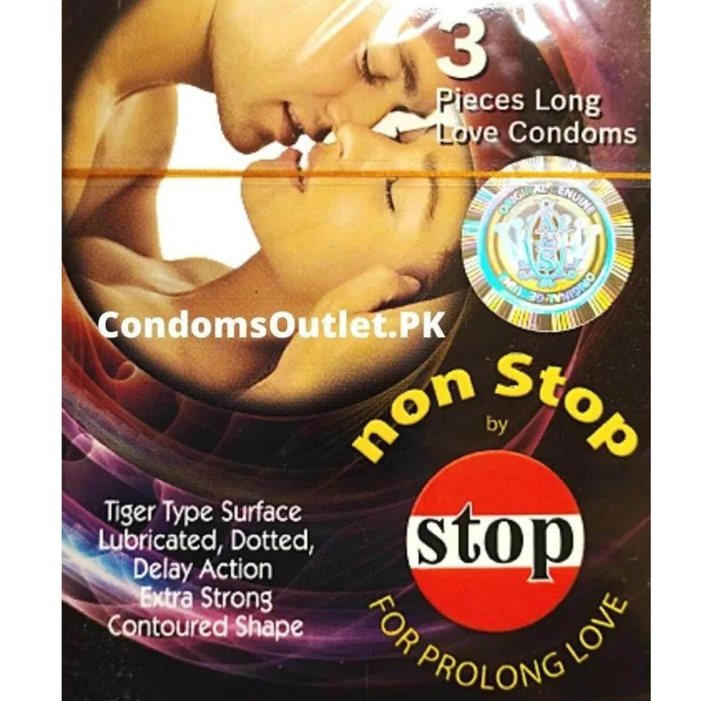 Buy Non Stop Long Love 6-in-1 Condoms (3s) | Ultimate Experience | CondomsOutlet.Pk
