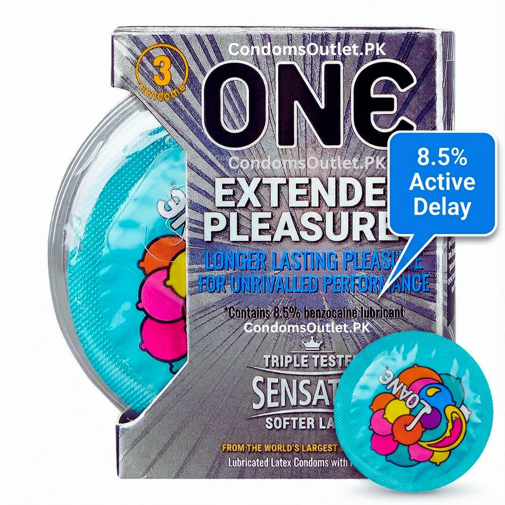 ONE Extended Pleasures (3 Pack) | Max Timing & Comfort | CondomsOutlet.pk