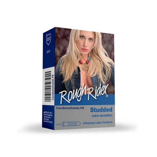 Rough Rider Studded Condoms 3 Pack - Maximum Sensation