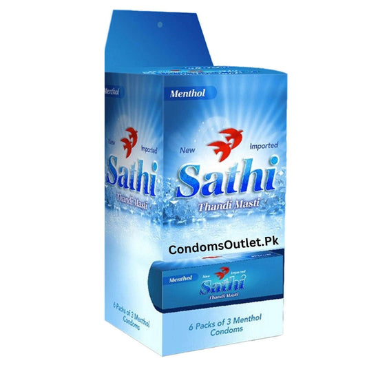 Buy Sathi Menthol Condoms (24s) | Cooling & Prolonged Pleasure | CondomsOutlet.Pk
