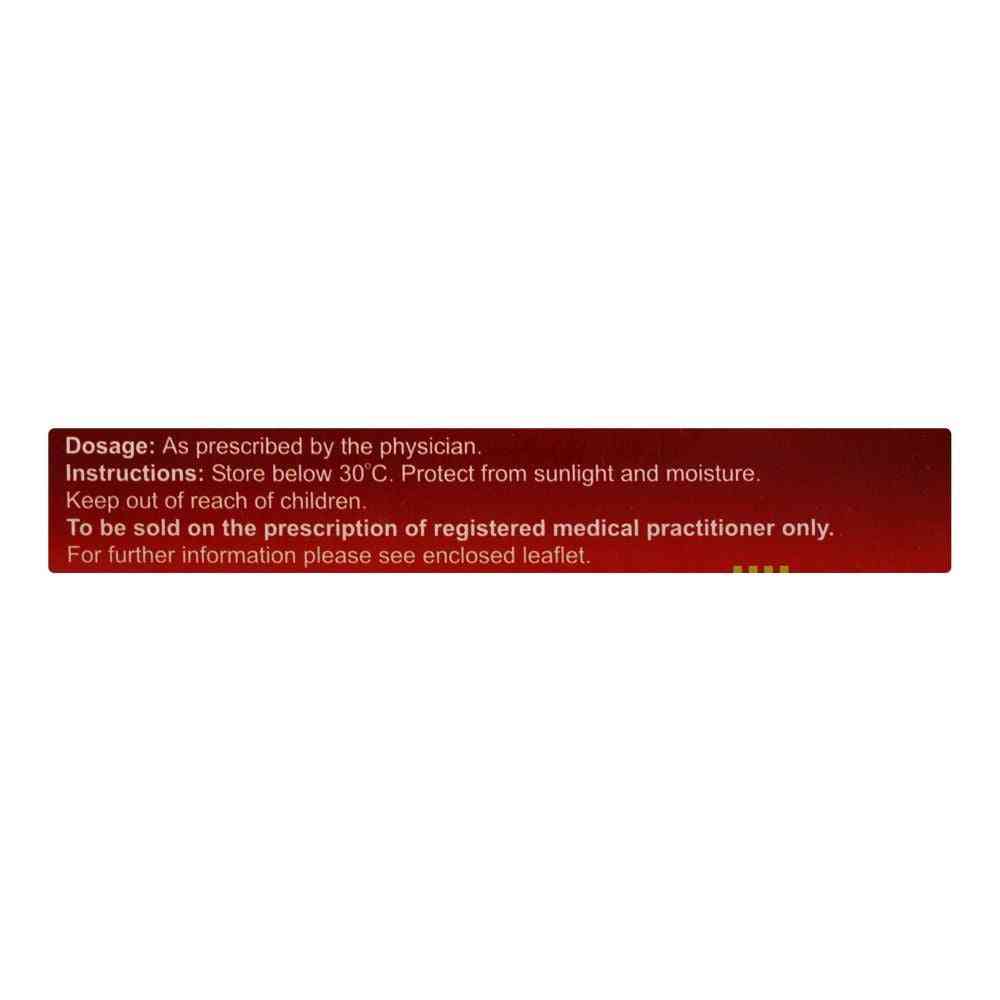 Tadalis 20mg Tablets by Hilton Pharma, A rectangular red warning label with white text detailing dosage, storage, and handling instructions, set against a plain white background.