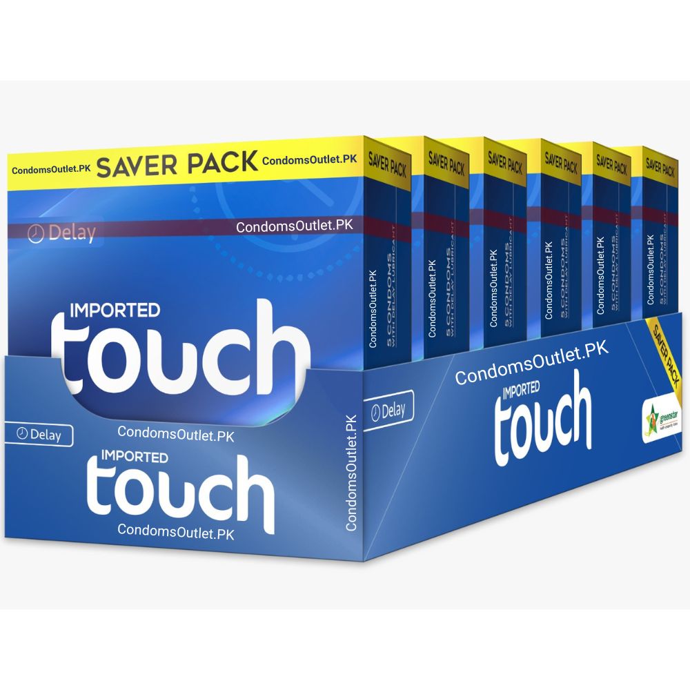 Touch Delay Condoms (30 Pack) | Saver Dispenser | Factory Sealed