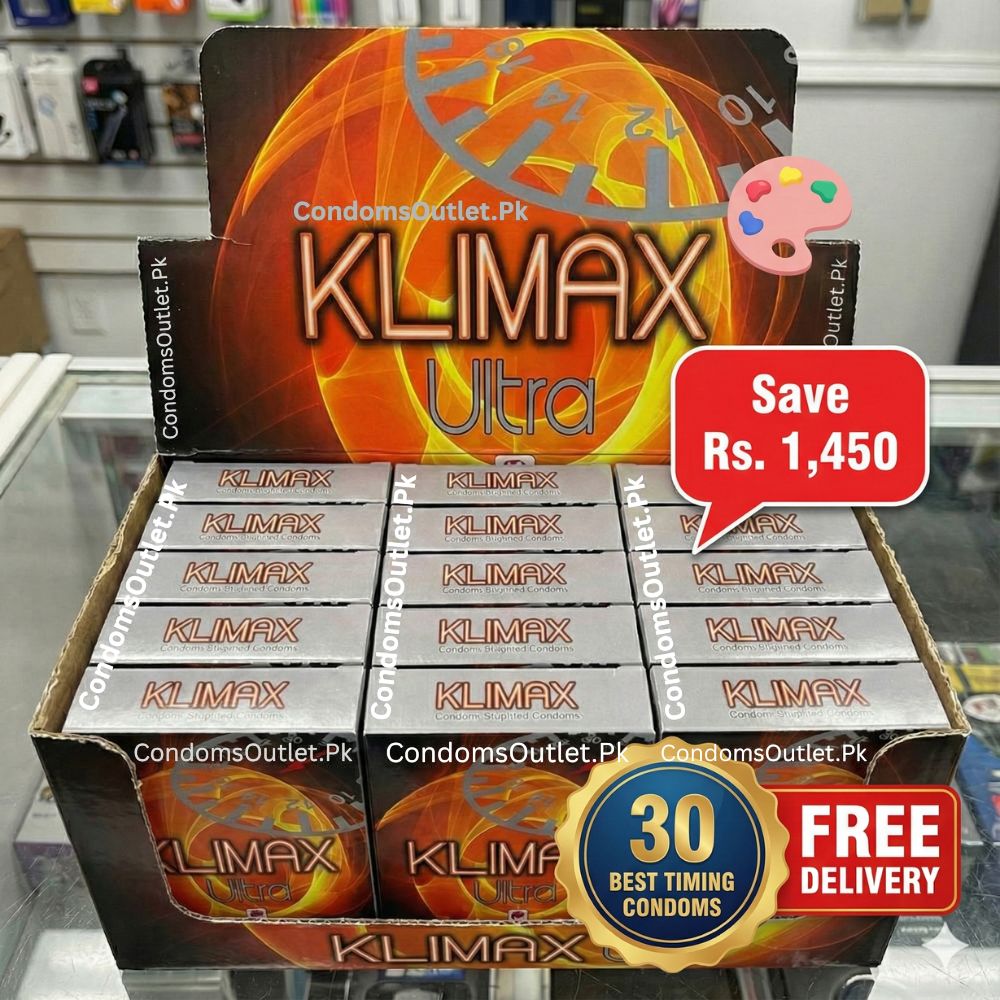 Klimax Ultra (30 Pack) | Colored & Delay Deal | CondomsOutlet.pk