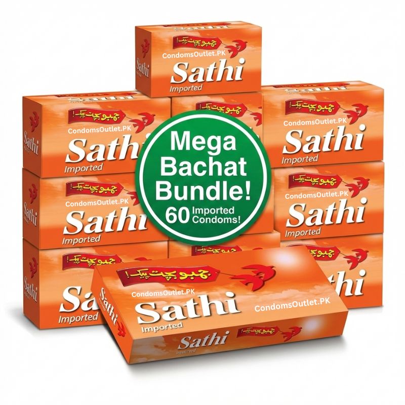 Sathi Condoms (Pack of 60) | Mega Bachat Bundle | 10 x 6s