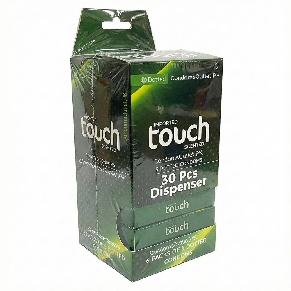 Touch Dotted Condoms Dispenser (30 Pack)