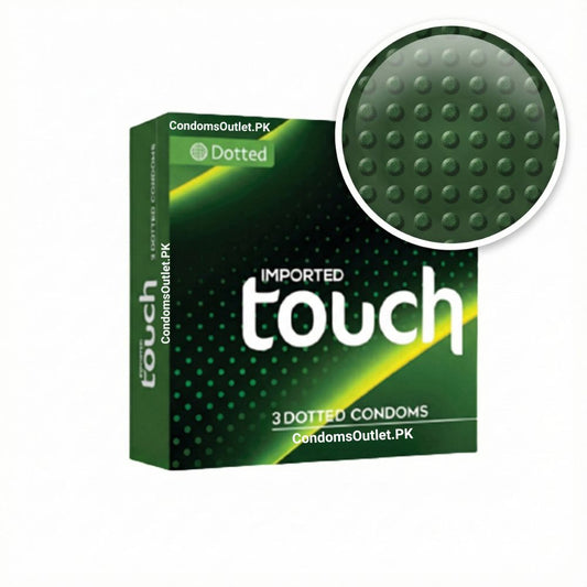 touch dotted condoms green pack-3 pakistan