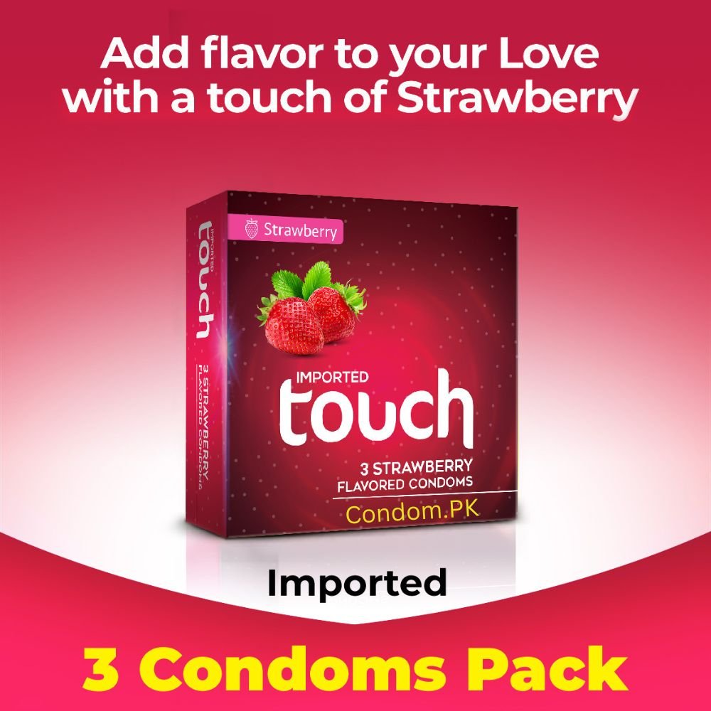 Touch Strawberry Condoms 3s 1 Touch Strawberry Condoms
