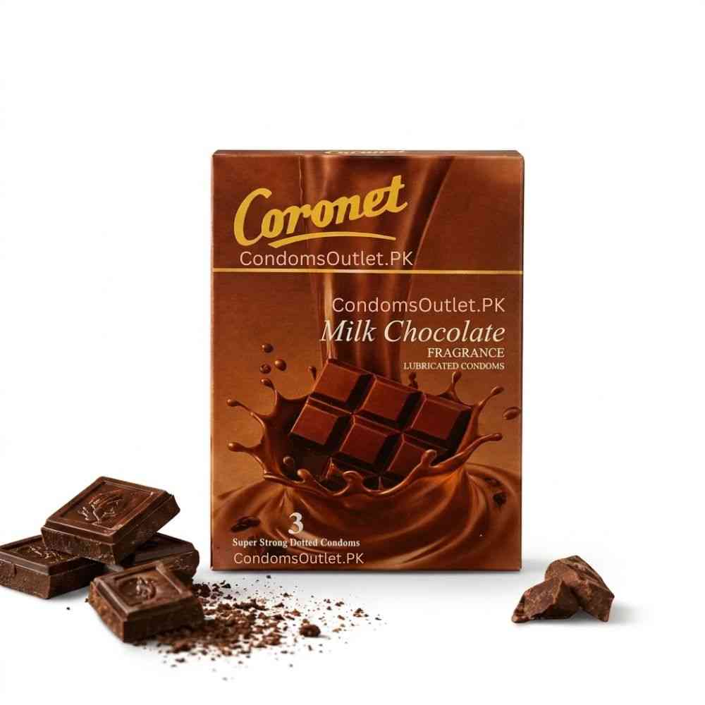 Coronet Milk Chocolate Condoms – Dotted (3 Pack)